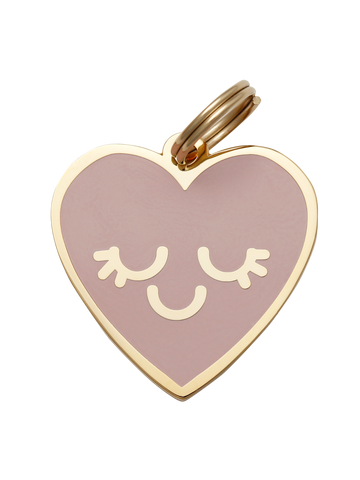 Smiling Heart Pet ID Tag - Dog.Dog.Cat.