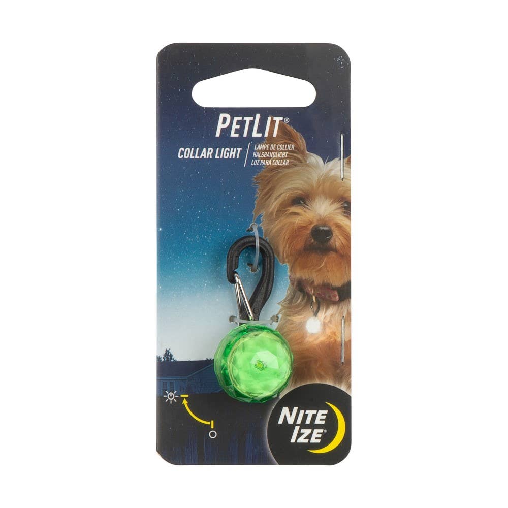 Nite Ize PetLit Collar Light - Lime Jewel - Dog.Dog.Cat.
