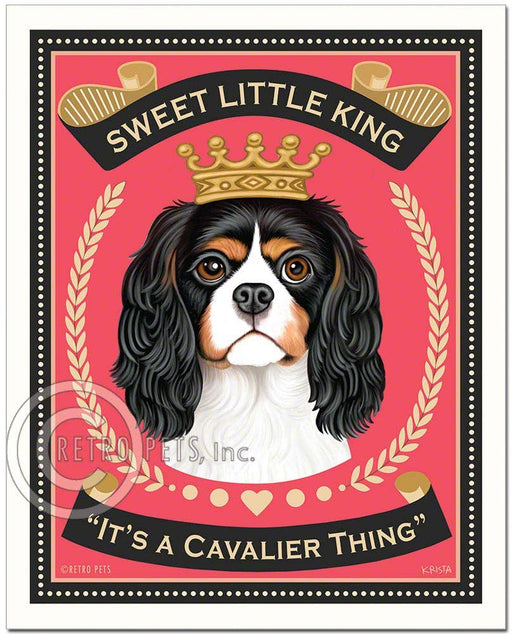H-105  8x10 Print, Cavalier King Charles "Sweet Little King"