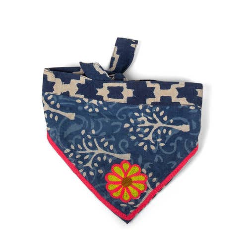 Dog With A Mission - Hondenbandana MAYA BLUE | Handgemaakt