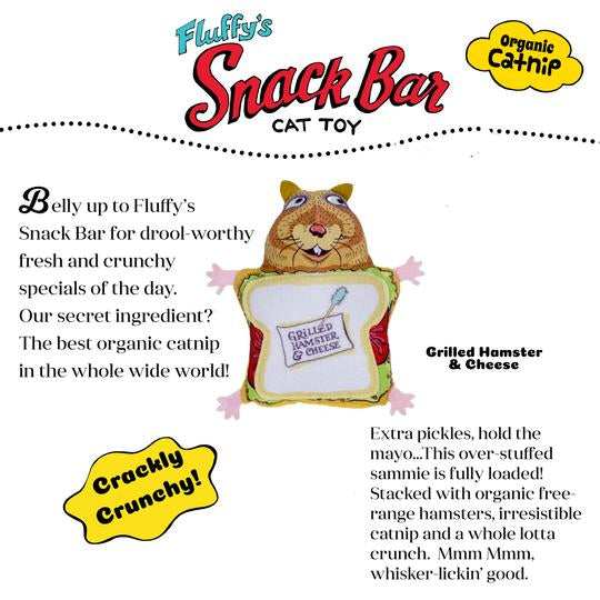 Fluffy's Snack Bar - Grilled Hamster & Cheese Cat Toy