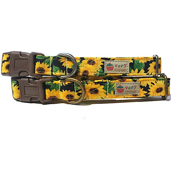 Sunflowers - Organic Cotton Pet (Dog & Cat) Collar