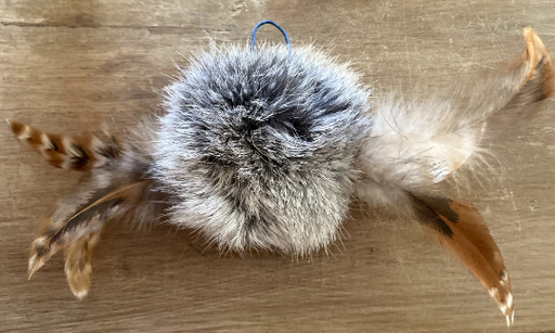 Spinner Cat-fishing Lure, Natural Rabbit Furs and Rooster Feathers