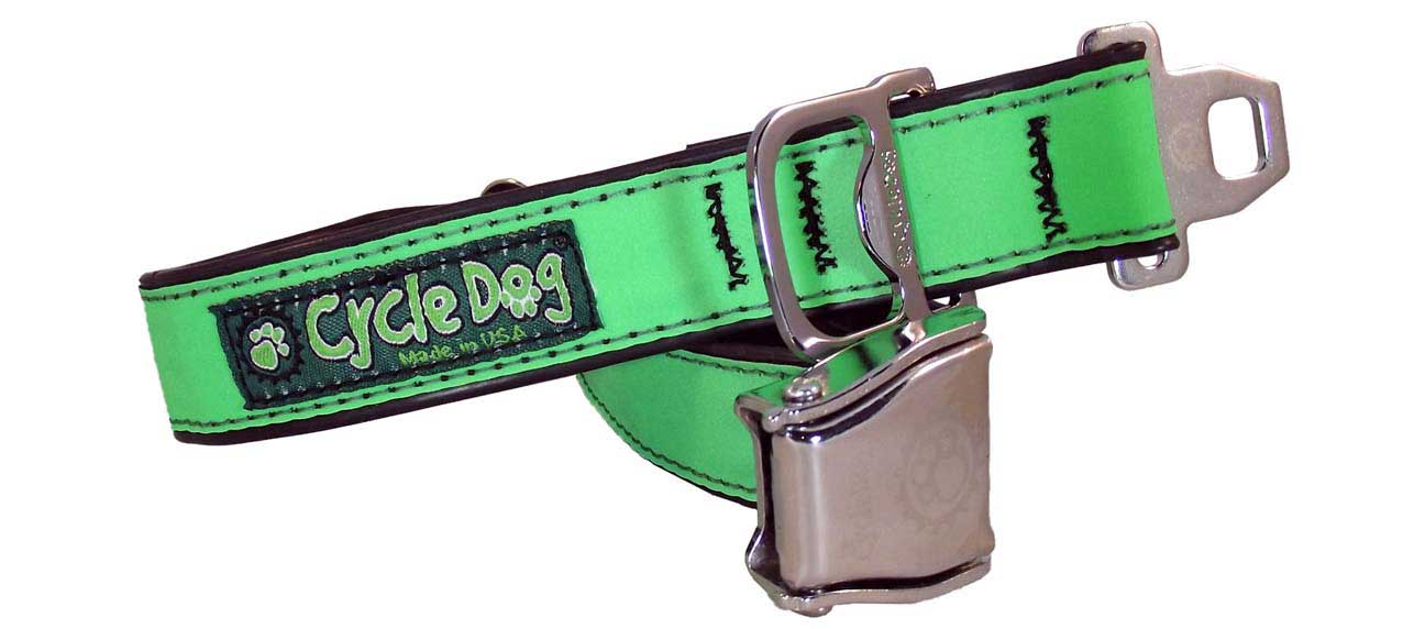 Cycle Dog - Green MAX Reflective Dog Collar