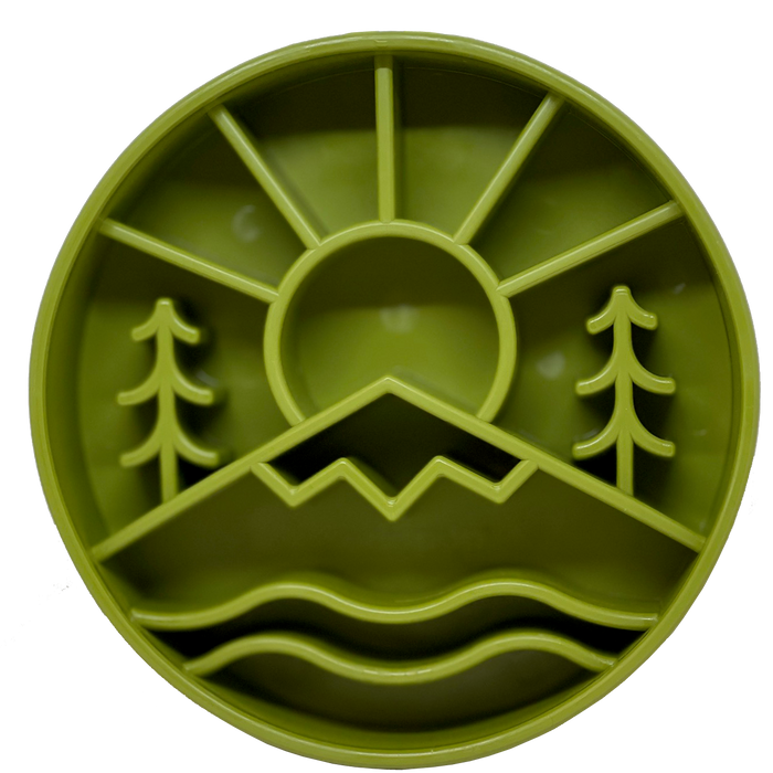 Great Outdoors Design eBowl Enrichment Slow Feeder Bowl for: Green