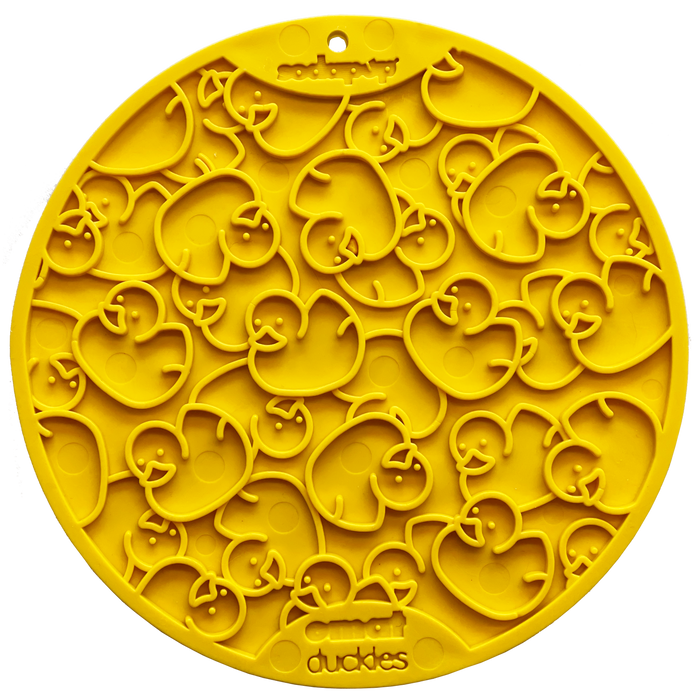 SodaPup - Duckies Design eMat Enrichment Lick Mat With Suction Cups